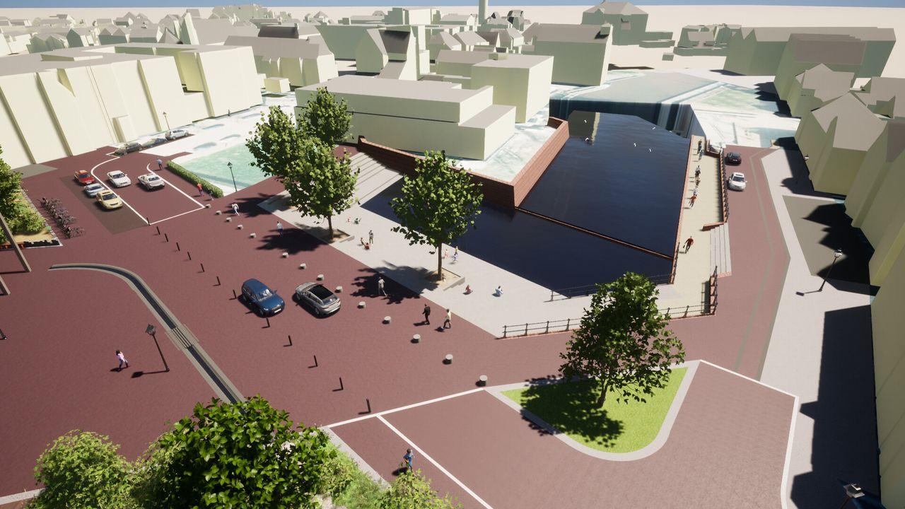 Ontwerp van het nieuwe Markt-Havengebied in de binnenstad van Coevorden